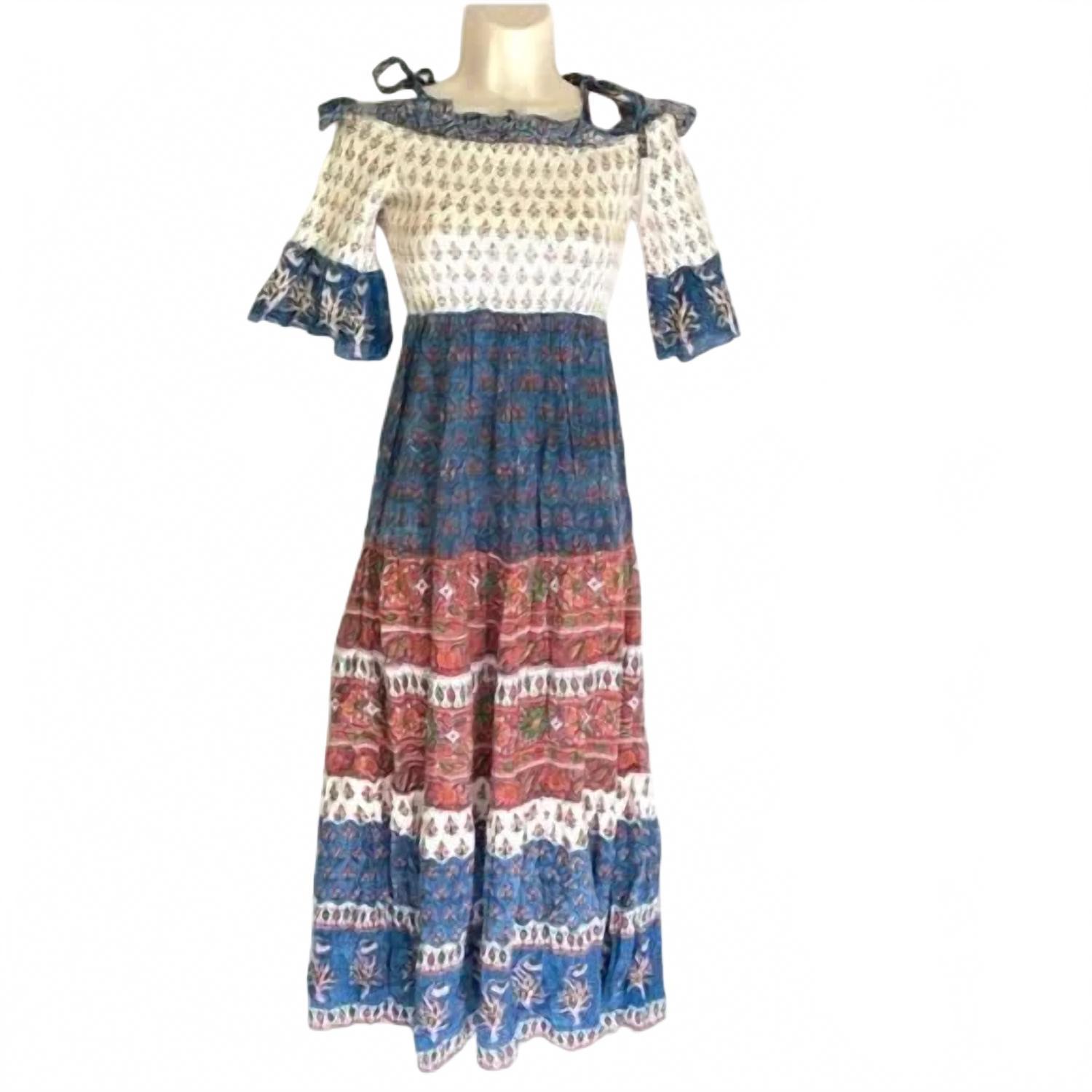 New Faherty Sylvie Crochet Maxi Dress In Multi
